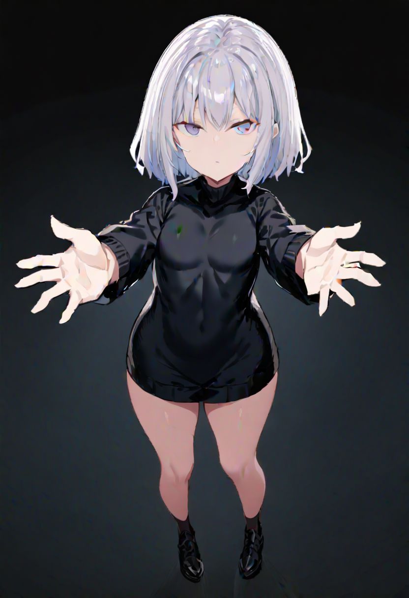 1girl, solo, full body, closed mouth, expressionless, looking at viewer, standing, reaching towards viewer, 
masterpiece, best quality, very aesthetic, absurdres,