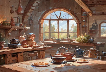 score_9,score_8_up,score_7_up, REALISITC, ULTRA_DETAIL,
MEDIEVAL KITCHEN IN WOOD HOUSE, COOKPOT, KETTLE, FOOD ON LENTIL, HEARTH, FIREPLACE, DRY HERBS, OPEN WINDOW, SPINGTIME,