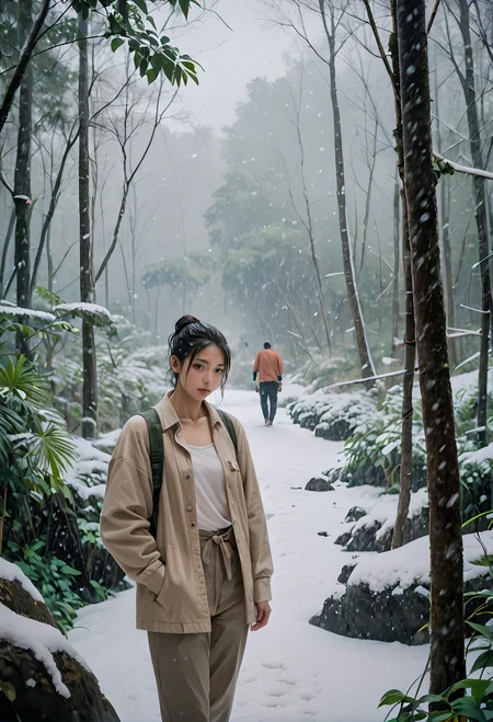 score_9,score_8_up,score_7_up,8k,,ruanyi0732,snowing,jungle,
1girl,<lora:0732 winter_v1_pony:1>