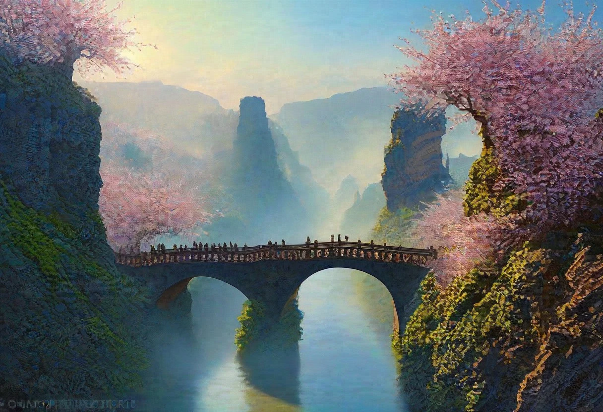 towers ringed in mist, sunrays, mixed media, surrealism, fantasy, great lighting, A surreal landscape highly detailed, extremely high-resolution details, appears trapped in an optical illusion of reflections and refractions, colorful, Spring, cherry blossoms in the wind, spring blooms, (Zhangjiajie mountains:1.2), (Strasbourg in contemporary France, baroque architecture, European architecture:1.15), (stone arch bridges:1.05), winding rivers extending to the horizon, professional photography, natural lighting, volumetric lighting maximalist. vivid, vibrant colors, intricately detailed, (psychedelic colors, psychedelic colors:1.15), complex, elegant, expansive, fantastical, film photography style, medium grain, cmnt
(8k uhd:1,4)
<lora:add-detail-xl:1>
<lora:Dynamic Poses:1>