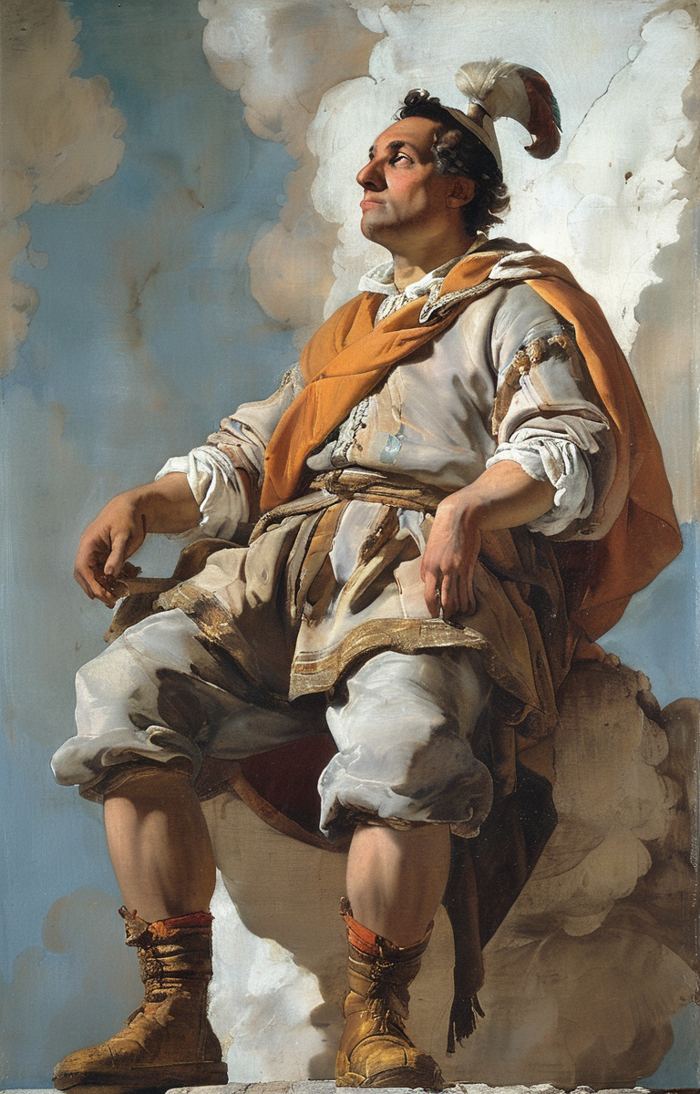 masterpiece,best quality,<lora:tbh352-sdxl:0.75>,illustration,style of Giovanni Battista Tiepolo portrait of noble man