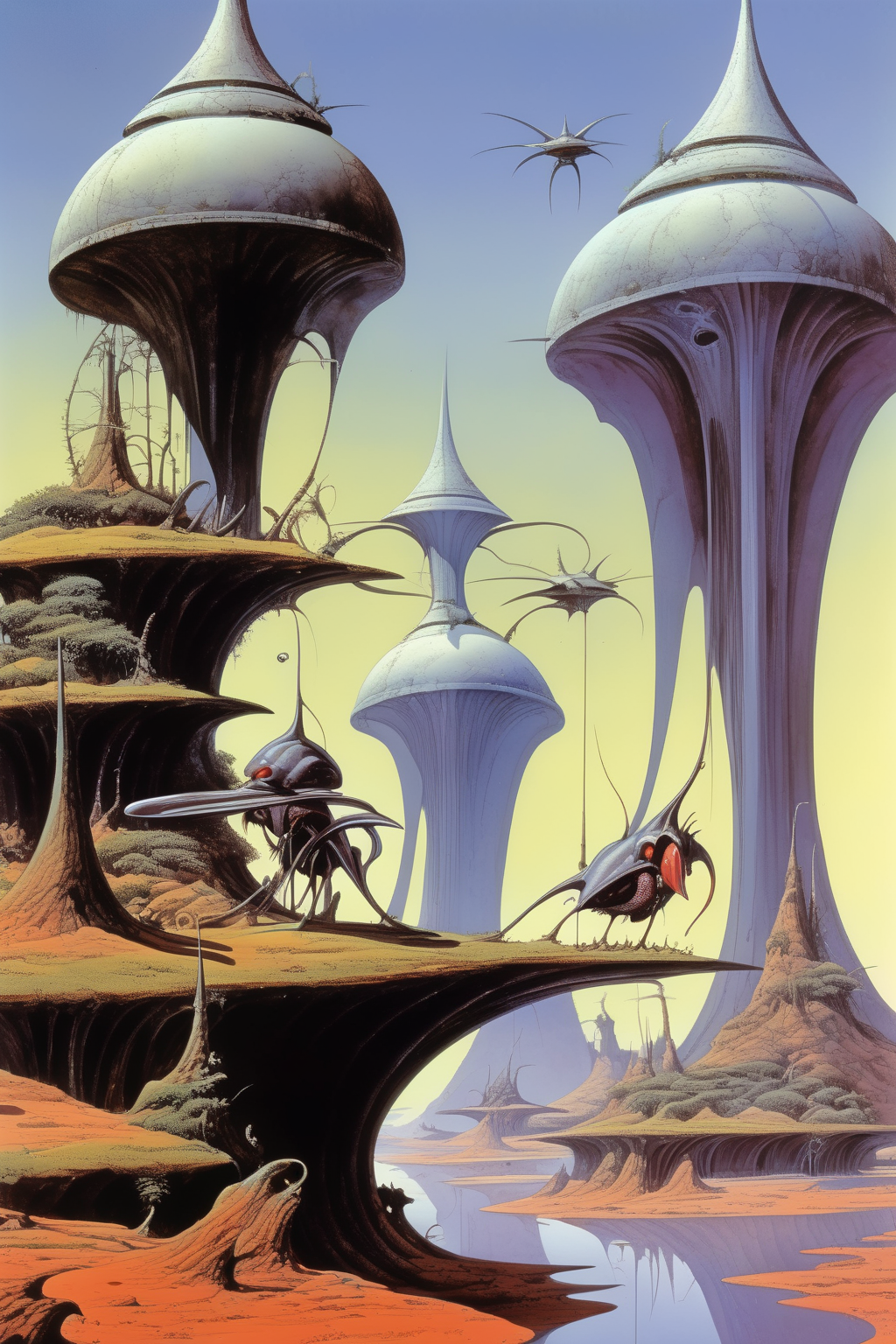 <lora:Rodney Matthews Style:1>Rodney Matthews Style - ilustration roger dean version