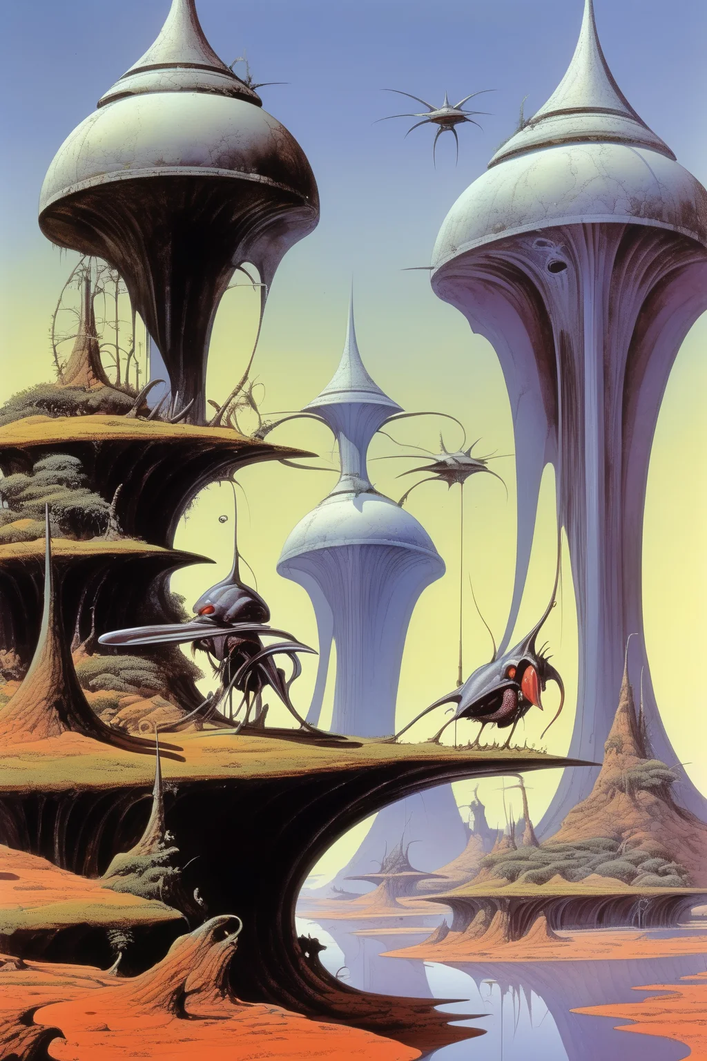 <lora:Rodney Matthews Style:1>Rodney Matthews Style - ilustration roger dean version