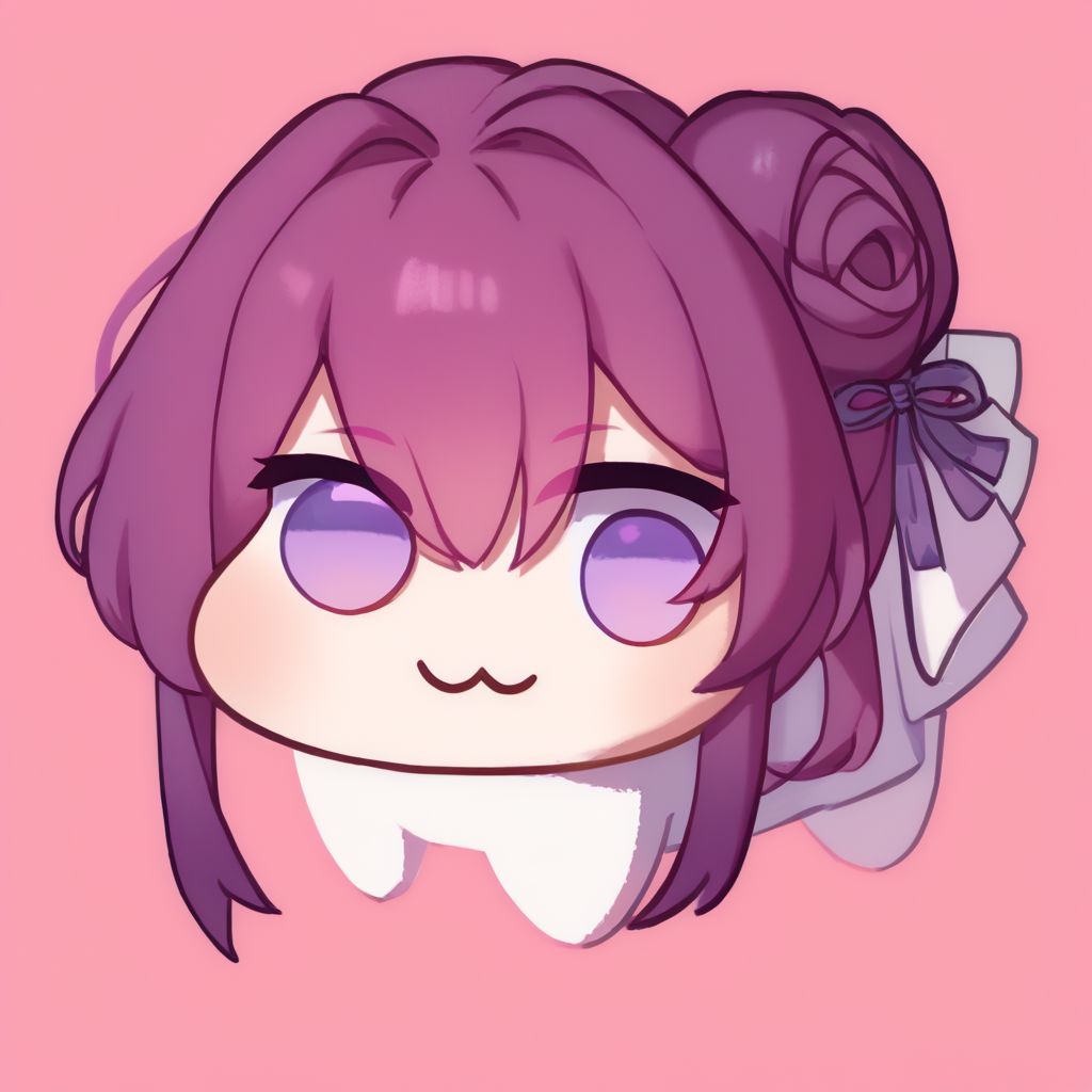 score_9, score_8_up, score_8,
zzNill, 
BREAK,
zzKafka, purple_hair, purple_eyes,
doro, creature, :3, chibi, pink hair, purple eyes, hair bun, hair bow, no humans, solid circle eyes,
zPDXL,