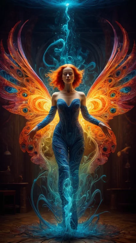 surprising, creative, a little strange and has a touch of magic glow, complex, art