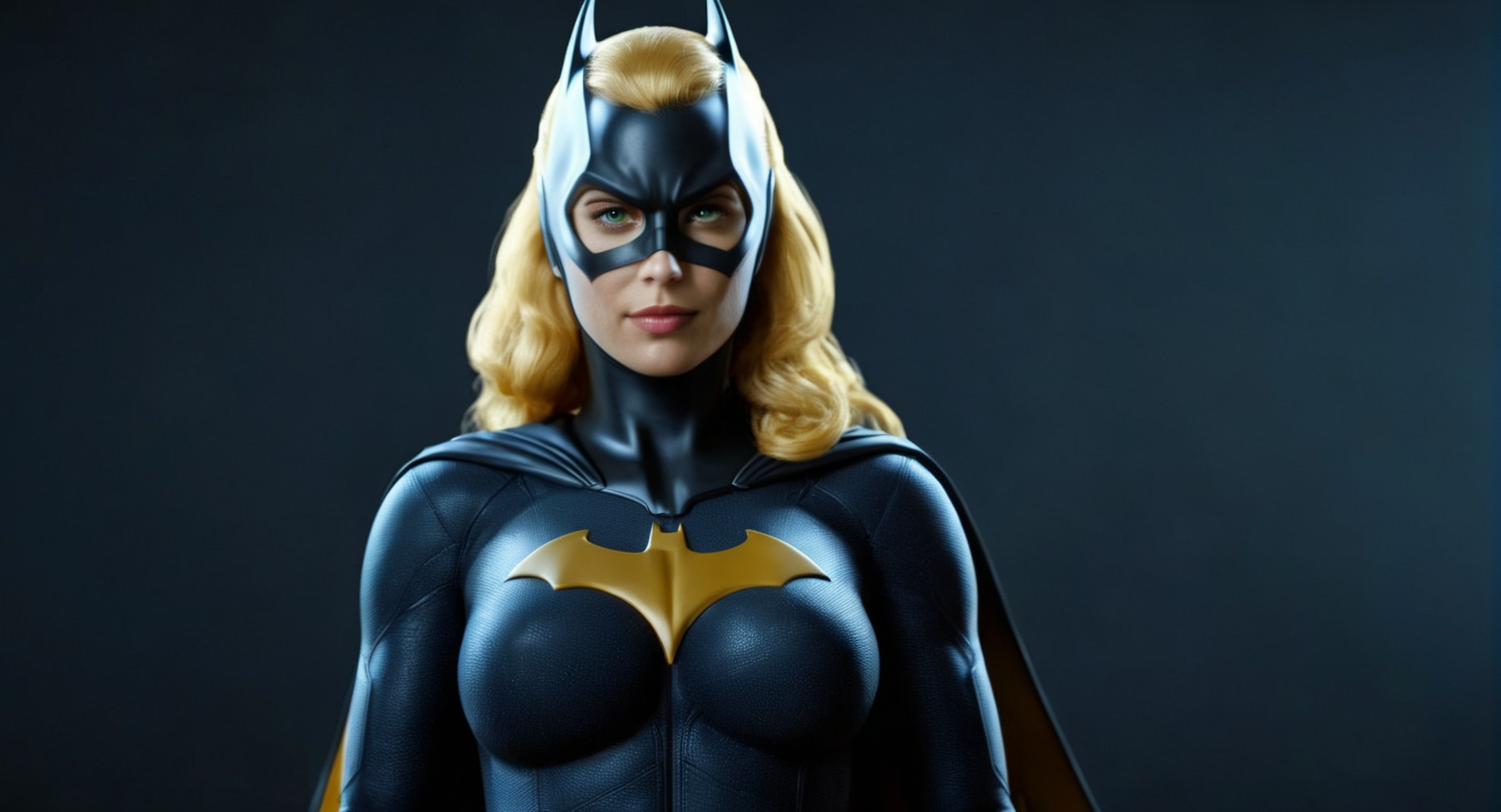 professional 3d model of (Cinematic Film stock footage style) in (arri alexa style) (Kodak film print style),
 <lora:Batgirl:1>
Batgirl a woman with blonde hair wearing nothing with big breasts exposed
 <lora:nsfw-xl-2.0:1>, octane render, highly detailed, volumetric, dramatic lighting
