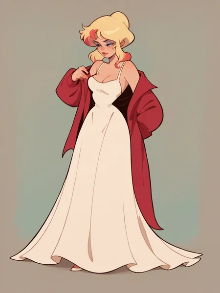 score_9, score_8_up, score_7_up, score_6_up,   <lora:c00lw0rldXLP:1> c00lw0rld, 1girl, blond hair, cleavage, dress, full body,