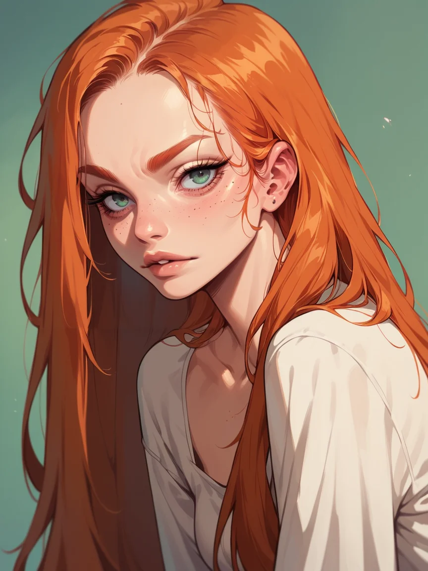 score_9, score_8_up, score_7_up, score_6_up, 1girl, long hair, <lora:g4n1m3XLP:1> g4n1m3, ginger hair