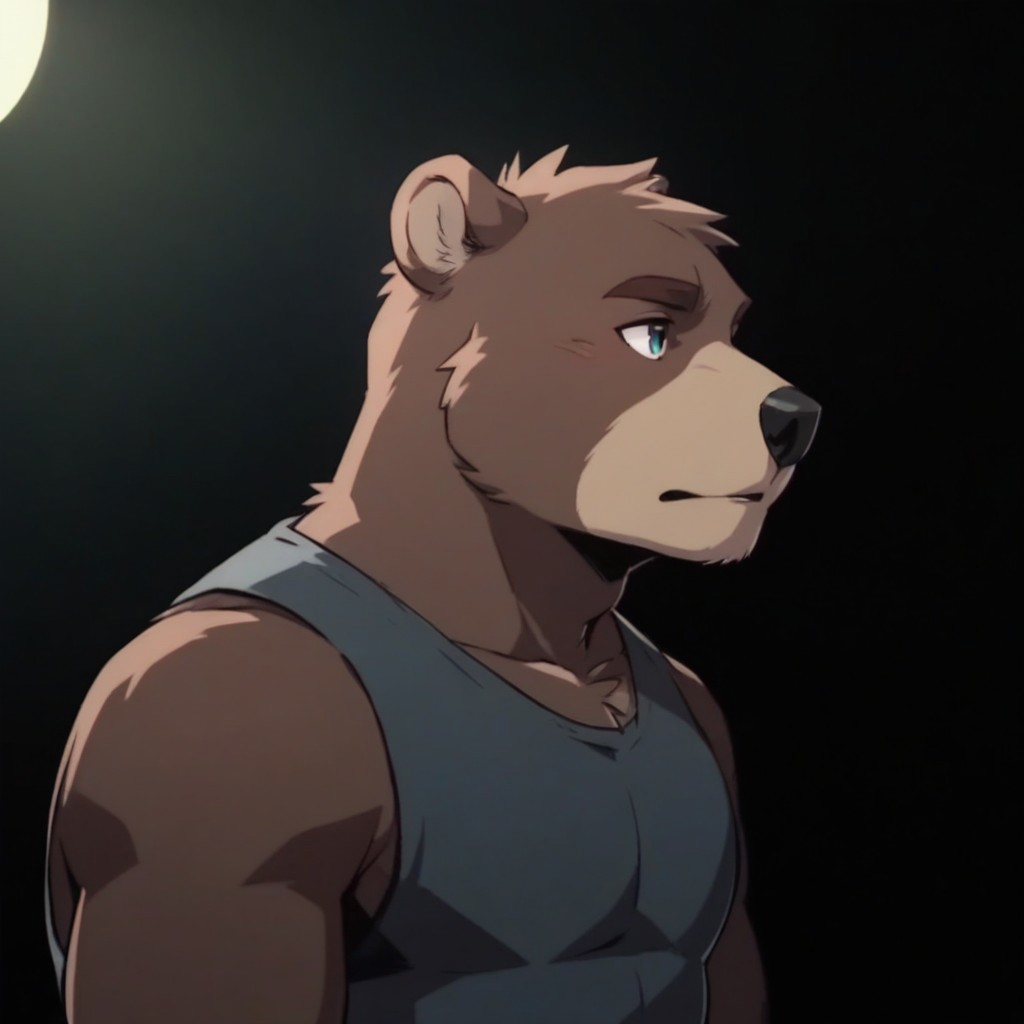 score_9, score_8_up, score_7_up, score_6_up, score_5_up, anthro, male, bear, , casual clothing, upper body