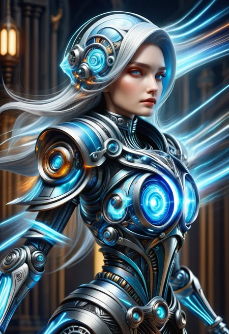 hyper detailed masterpiece, dynamic, awesome quality, DonMFmaXL female elder things, augmented reality fashion model,cleric, <lora:DonMFmaXL-000008:1>