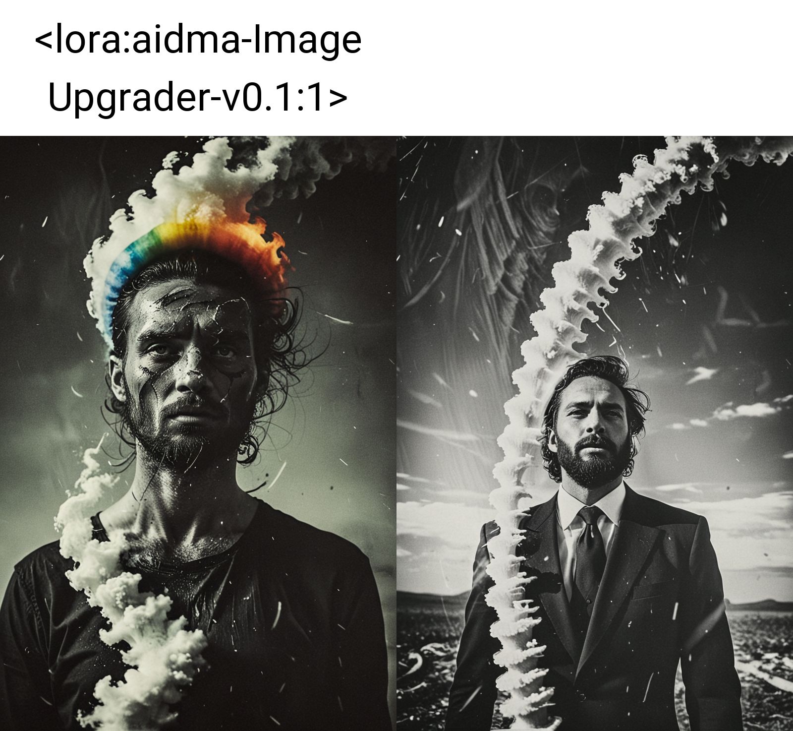 Surrealist rainbow tornado 
,  <lora:CBS_novuschroma37 style_b:1> novuschroma37 style
<lora:aidma-Image Upgrader-v0.1:1> , detailmaximizer, max details