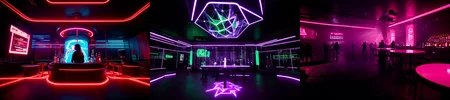 highly insanely detailed, masterpiece, top quality, best quality, highres, 4k, 8k, RAW photo, (very aesthetic, beautiful and aesthetic),
__lazy-wildcards/subject/env-bg-interior/cyberpunk_club/prompts__,
<lora:Cyberpunk_Club:0.6>,
(1girl:1.3), 1other,
__lazy-wildcards/dataset/background__,âââ