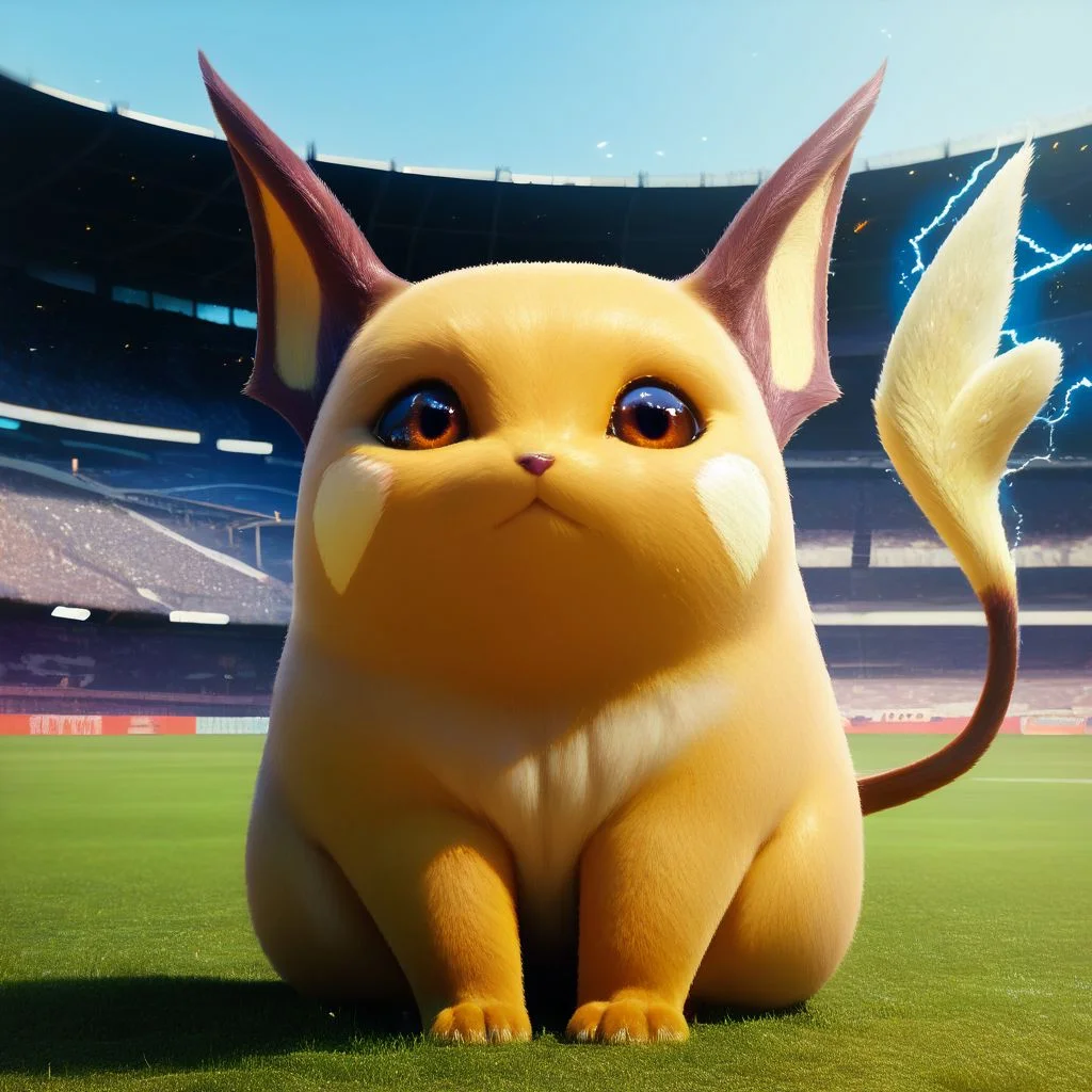 score_9, score_8_up, score_8,
BREAK,
raichu, Joshua Dunlop, brown eyes, standing, full body, outdoors, sky, signature, grass, realistic, electricity, stadium,
photorealistic, realistic,
shadow,, closed mouth, sitting, blurry,
zPDXL,