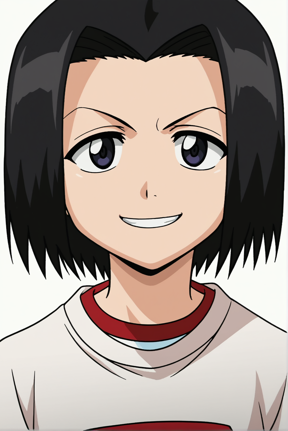 <lora:Karin:0.8>, white background, Karin, upper body, smile