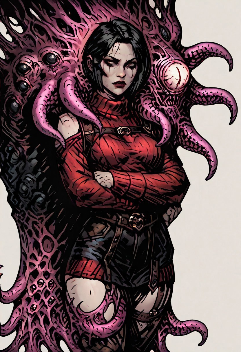 masterpiece, best quality, newest, absurdres, highres, TTCSV1.0, BDCV1.0, DDEG-V1.0, eldrich abomination
horror (theme)
extra eyes, Tentacles, 1girl, Ada_wong, /(resident evil/), asian, asian female, short hair, black hair, sweater, red sweater,




