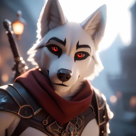 score_9,score_8_up,score_7_up,
white wolf,
red eyes,
male,
looking at the viewer,
style assassin's creed
medieval background in the 14th century,
weapons,
muscular,
blurred background,
3D,
Unreal Engine 9,
ultra realistic graphics of PS5,
Photorealistic, hyperrealistic,
