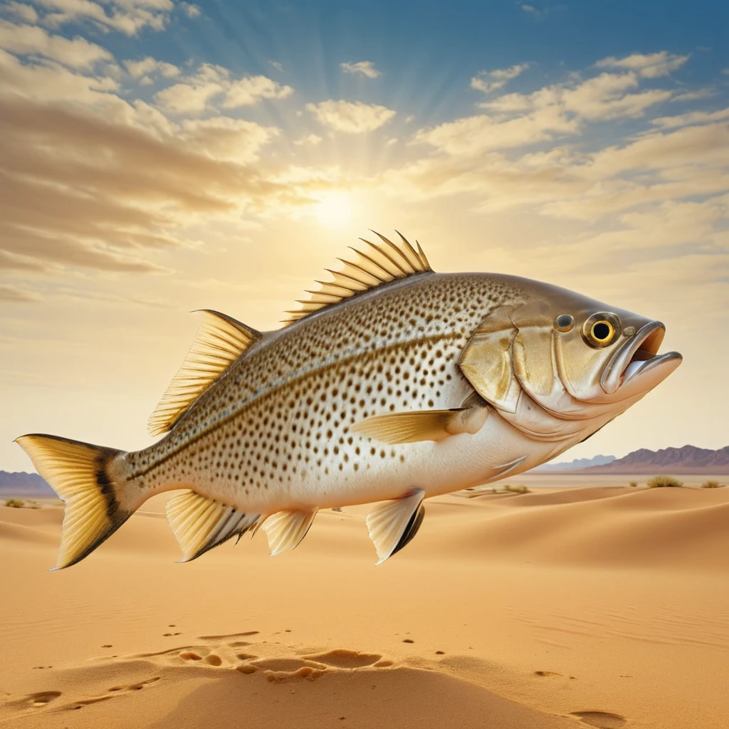 (single fish showcase) <lora:60_fish_showcase:1.1>
Beige background,
high quality, professional, highres, amazing, dramatic,
(Desert highway and endless horizon:0.5),