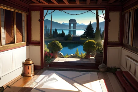 highly insanely detailed, masterpiece, top quality, best quality, highres, 4k, 8k, RAW photo, (very aesthetic, beautiful and aesthetic),
Ancient Roman Interior Design,RomInt,ancient_roman_bedroom,bed,blanket,ancient_roman_kitchen,terra_cotta_stove,spice_jars,marble_interiors,
<lora:RomanInterior-10:0.5>,
(1girl:1.3),
1other,
(dark_skin,tan_skin,tanned skin,dark skin,dark-skinned,black-skinned,bronze skin,bronzed skin,cinematic Bronze tan tanning skin tone:1.1),
,
,
(carcosa city style),(Pale Lake and Shattered Moon,pale_lake,shattered_moon,eerie_landscape,supernatural_lake),(treehouse,style of treehouse:1.2),tree,a colorful background,(gradient background),
,âââ
