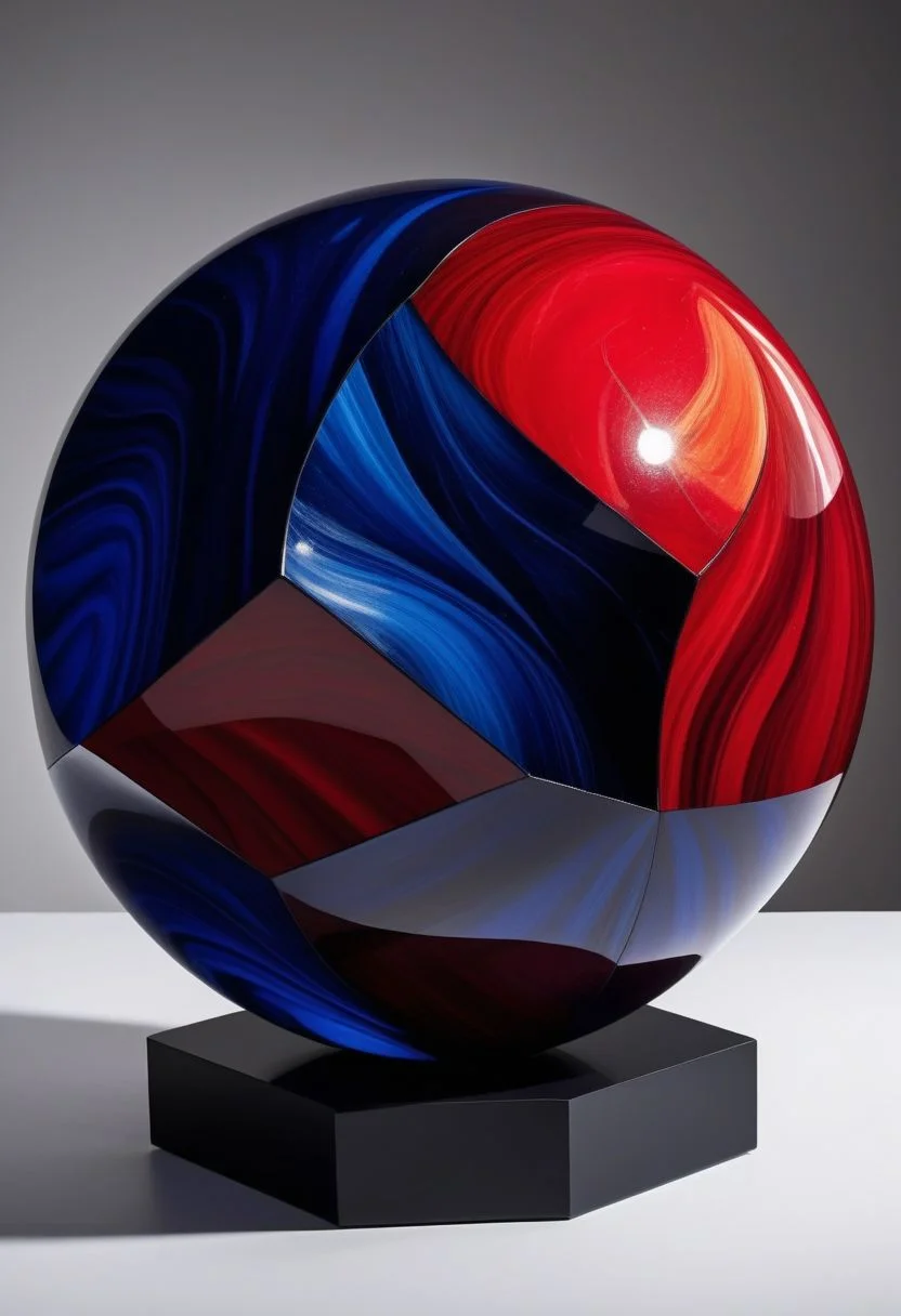 Capture the raw, emotive essence of Expressionism in a striking artwork titled "Cubic Sphere." The piece explores the interplay between geometric precision and organic fluidity, blending sharp angles with soft curves to evoke a sense of tension and dynamism. The central focus is a mesmerizing cubic sphere, its surfaces adorned with intricate patterns that seem to shift and morph with each passing moment. Light and shadow dance across the surface, highlighting the contrast between the rigid structure of the cube and the ethereal quality of the sphere.
The color palette is bold and intense, with deep, rich hues of crimson, midnight blue, and emerald green swirling together in a chaotic symphony of emotion. The background is a swirling vortex of color and texture, adding depth and dimension to the composition. The overall effect is one of intense energy and movement, as if the cubic sphere is on the verge of bursting forth from the confines of its geometric form.
Every brushstroke is imbued with passion and intensity, capturing the essence of Expressionism in its purest form. The viewer is drawn into the tumultuous world of "Cubic Sphere," where the boundaries between shape and form, light and dark, reality and abstraction blur and blend in a mesmerizing display of artistic expression.