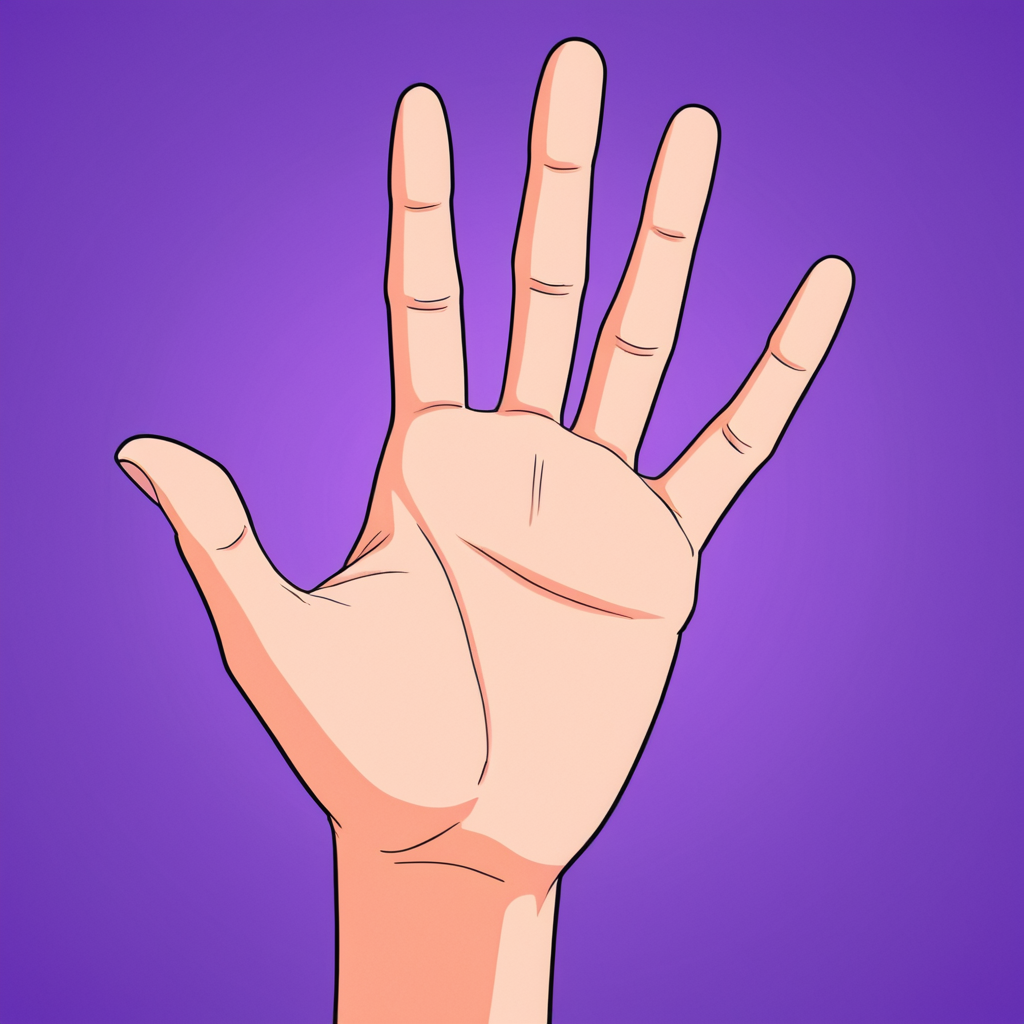 anime artwork of  <lora:Hand pony style v1:0.9>
a cartoon hand reaching out towards a purple background,
, anime style, key visual, vibrant, studio anime,  highly detailed