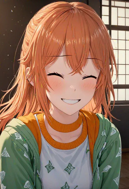 high quality, high detail, 1girl, beautiful girl, joy, happy, laugh, realistic lighting, very detailed drawing, full body, open eyes, pupils showing