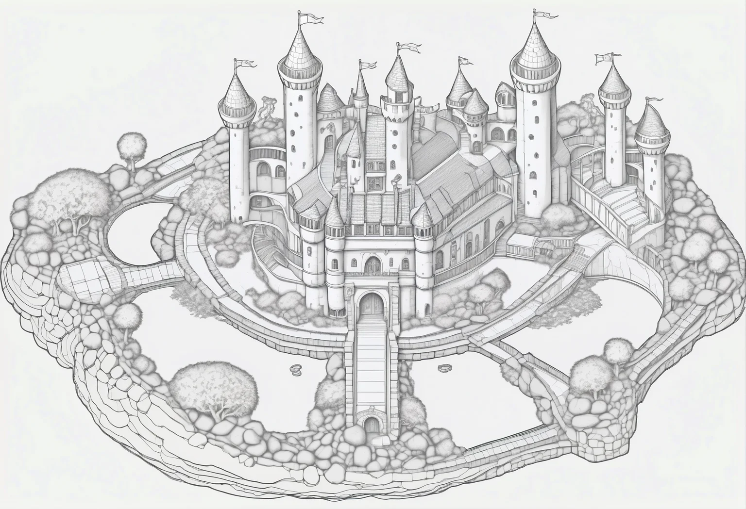floorplan of a fantasy island castle, asymmetrical, high resolution<lora:floorplans-prod-e-000012:1>