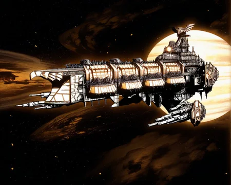 <lora:Apocalypse-class_Battleship_Illustrious:1.1>,Apocalypse-class Battleship, divine vision, war memory, golden light, ghostly fleet, ethereal space, high contrast, baroque sci-fi style,masterpiece,best quality,amazing quality