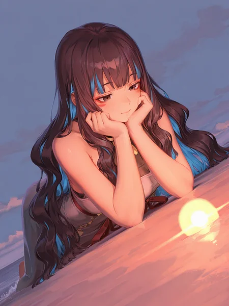 (masterpiece, best quality, very aesthetic, absurdres, highres:1.2), <lora:illustriousXL_stabilizer_v1.7:1>, 1girl, solo,  dark, spot light, (tenochtitlan, fate grand order:1.1), cinematic, epic scenery,  <lora:NOOB_vp1_detailer_by_volnovik_v1:1>, painterly style, <lora:anmiXLillokrV53P1:0.4>, <lora:reikolokr_for_illustrious:0.4>, <lora:10_AESTX:0.6> aestx, brushstroke \(medium\), dynamic angle, Tenochsummer2, sum2 dress, sum2 ribbon, sum2,  <lora:tlalocsummer:0.8>, two-toned hair, multi-colored hair, closeup, solemn, hair on ground