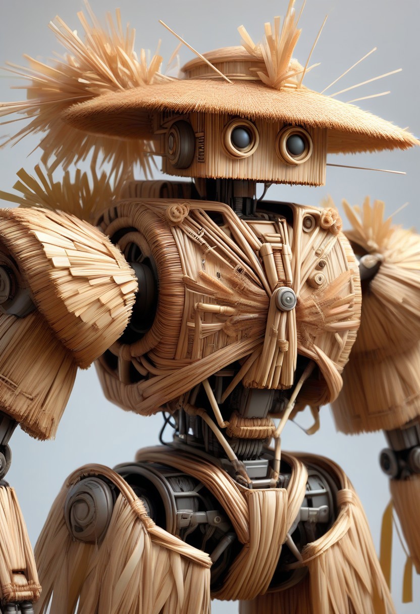 `masterpiece,best quality,absurdres,made of straws, straws, robot