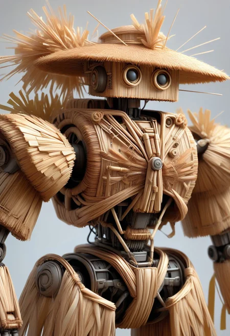 `masterpiece,best quality,absurdres,made of straws, straws, robot