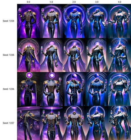 head, object head, headless, faceless, purple cosmic spiral, male focus, bishounen, Detailed clothing, gold embroideries and flower patterns on clothing, Looking at the side, holding a glass of wine, Black formal military-inspired suit with high collar and fitted long-sleeve jacket, gold buttons, gold epaulets, cape with purple cosmic interior decors, wearing black leather gloves, matching black and gold trousers with stripes, outer space, blue and pink gradient behind cape, detailed background <lora:NAI_DetailV1.1:0.0>