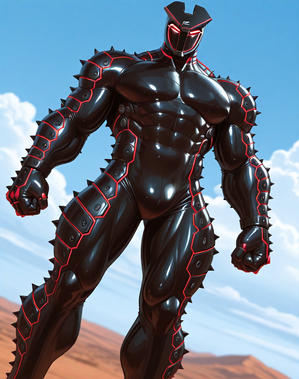 <lora:Destroyer_(Marvel_Comics)_(Illustrious)_(AD):1> Destroyer, muscular, armor, 
((
exterior, science fiction, blue sky with clouds, Asgard, 
dutch angle, dynamic action, male focus, solo, fully armored, villain, hyper glossy armored body, hyper glossy body, sexy male physique, solo, powerful, superiority, hyper muscular, 
)),
BREAK: very awe, aesthetically pleasing, masterpiece, best quality, amazing quality, very aesthetic, depth of field, absurd details, depth of field, atmospheric rendering, natural shading, soft shading,
BREAK: lazympos, lazypos (3),