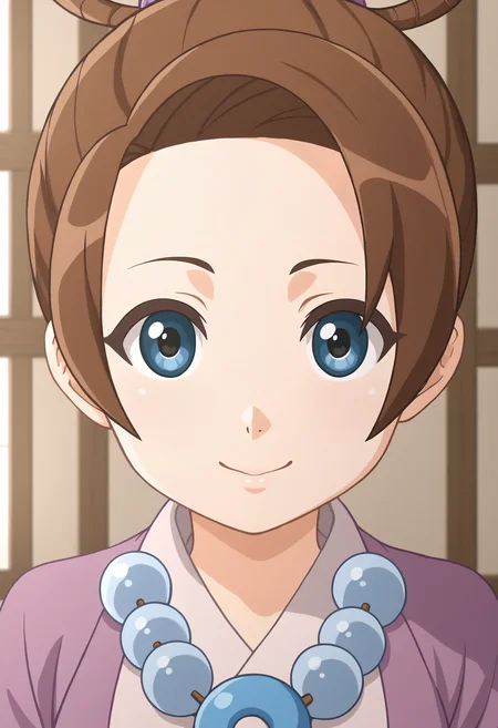 <lora:HyLper-Accelerate-PAseer:1> score_9, score_8_up, score_7_up, best quality, uncensored, source_anime, 
BREAK
front view, little smile, closed mouth, standing, looking at viewer, upper body, portrait, close-up face, facing viewer, indoors, 
no background, white background, 1girl, (blush:-1), 
<lora:AA-pearl_fey_XL(pony)v10:1> ayasatoharumi, brown hair, grey eyes, hair ornament, magatama necklace, purple kimono, red obi, ayasatoharumi outfit,