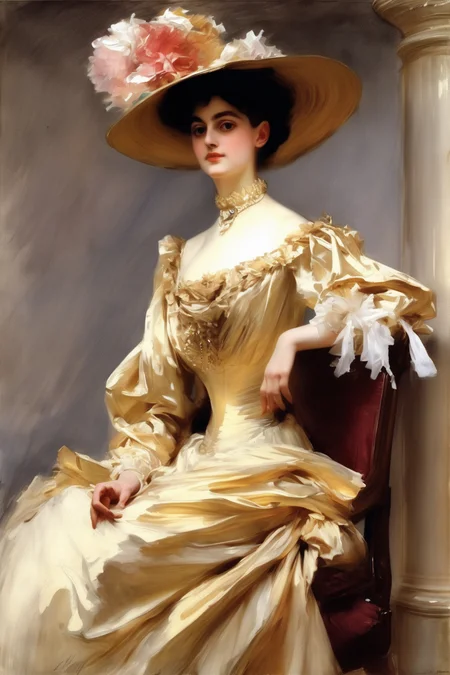 John Singer Sargent Style - Artist Sargent colors, magnificent 19th century dresses