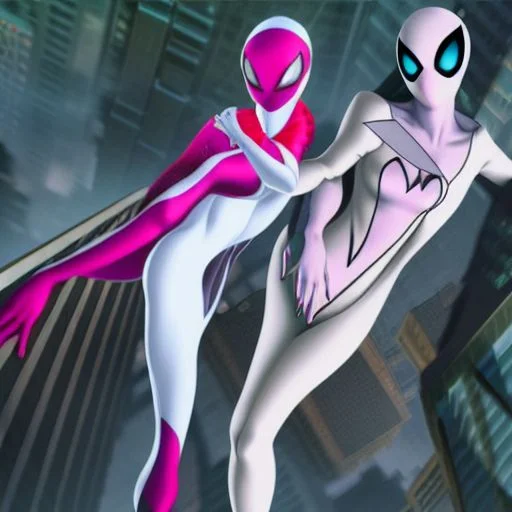 spider-gwen in a field