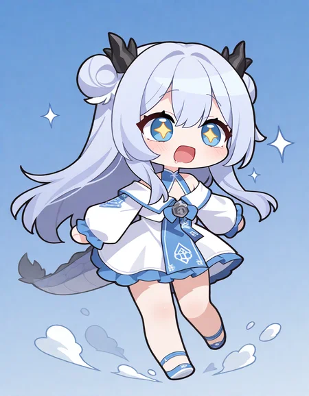 1girl, solo, longwu, longwu\(xinchun\), +_+, chibi, very awa, masterpiece, best quality, amazing quality, absurd res, hi res, highres, <lora:ER_SD:1> <lora:longwu:1>