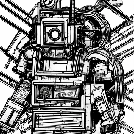 black and white, photorealistic intricately detailed comic book art by award winning line artist, of a steampunk scientist stepping stepping through a magical portal, black and white ink, epic cinematography