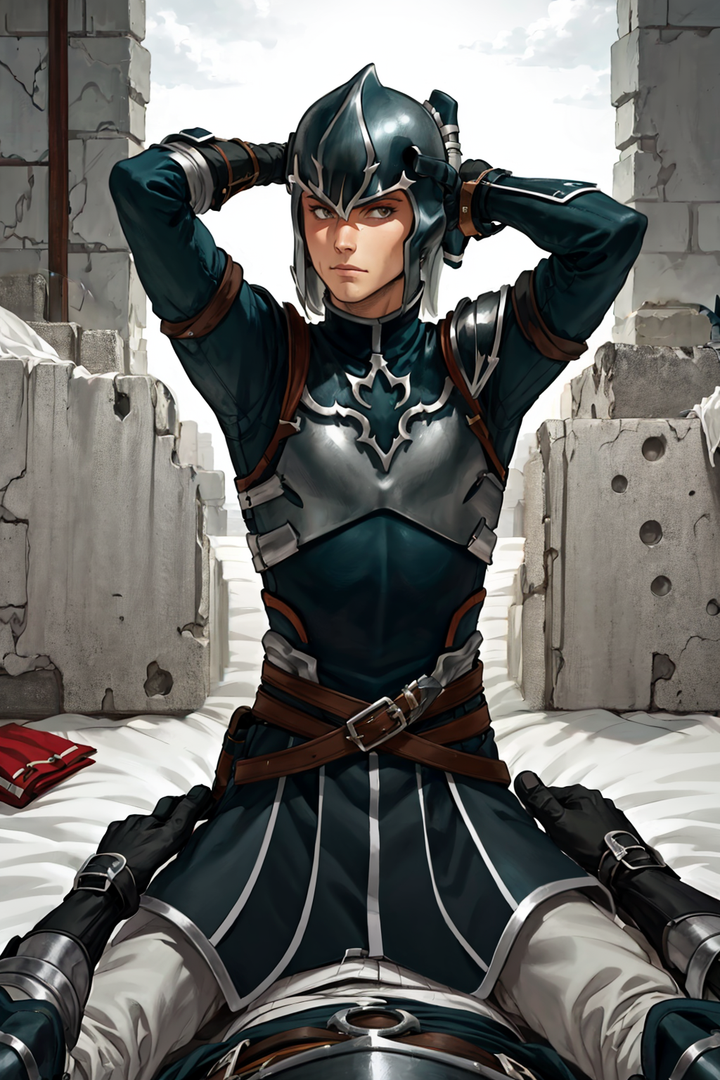 masterpiece, best quality, bed <lora:313archer-nvwls-v1-000012:1>