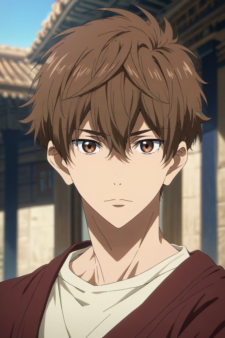 score_9, score_8_up, score_7_up, source_anime, rating_safe, , semi-realistic, looking at viewer, , depth of field, 1boy, solo, male focus, <lora:natsuya_kirishima_pony:0.8>, natsuya_kirishima, brown hair, brown eyes, short hair, hair between eyes, bangs, ,, ancient greece, , <lora:sdxl_lightning_8step_lora:1>
