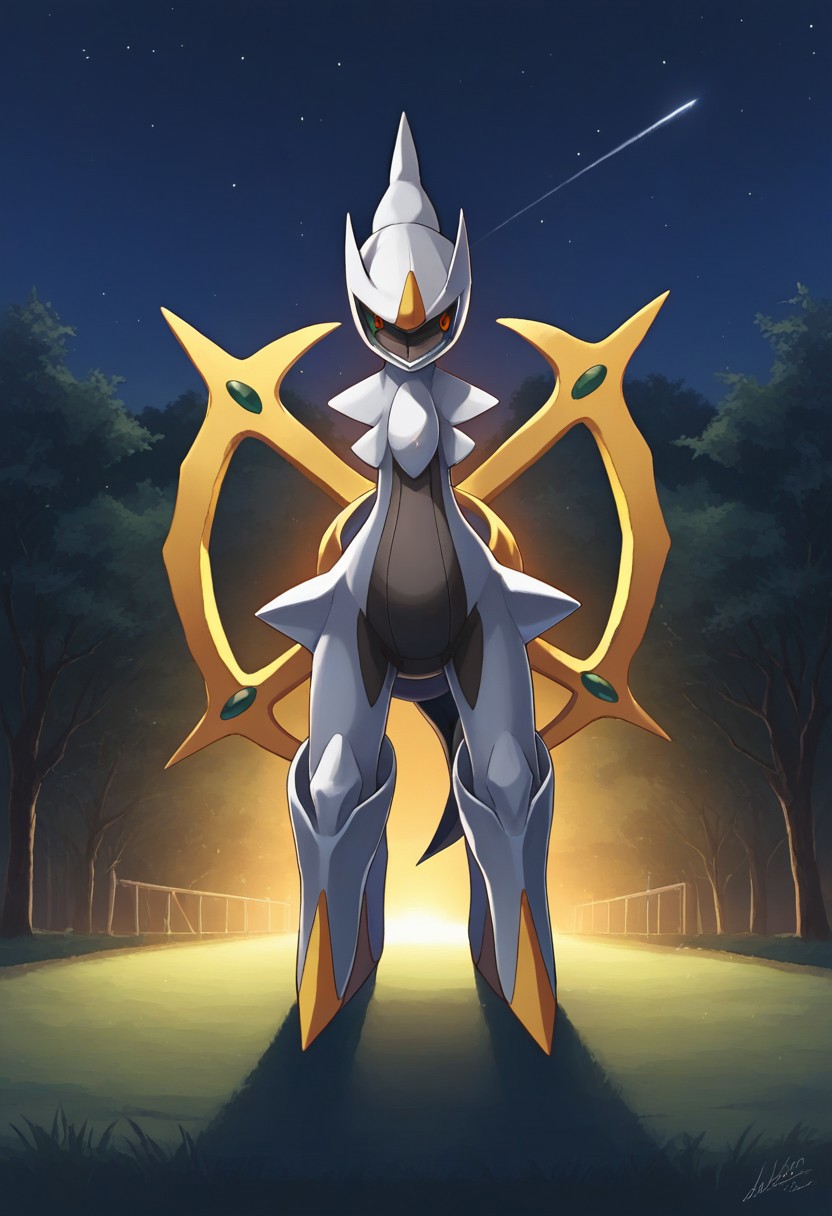 BREAK Score_9, Score_8_up, Score_7_up, source anime, arceus, 1girl, full body, night,