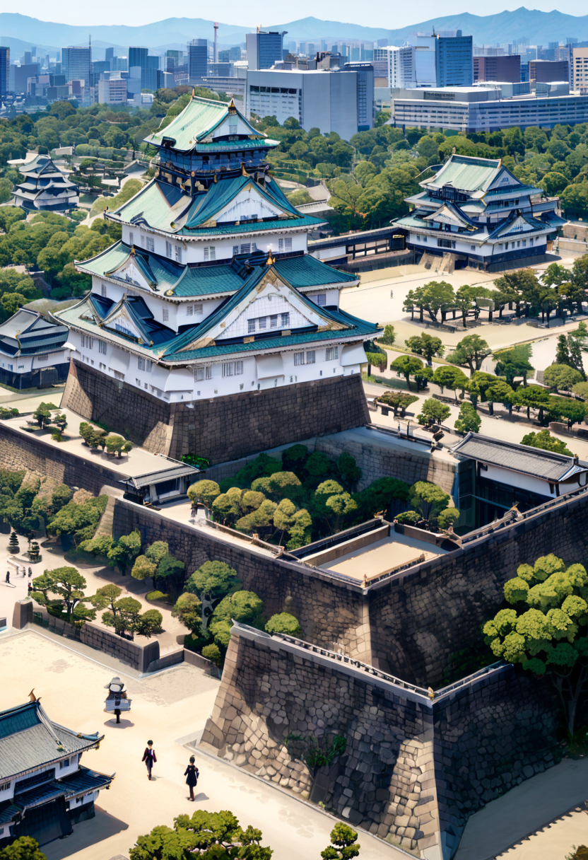 masterpiece, best quality, very aesthetic, absurdres,
Osaka Castle, architecture, scenery, east asian architecture, tree, outdoors, sky, blue sky, day, building
 <lora:Osaka_Castle_SDXL_V1:1>