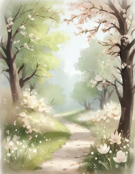 spring landscape <lora:novuschroma31 style_b3:1> novuschroma31 style