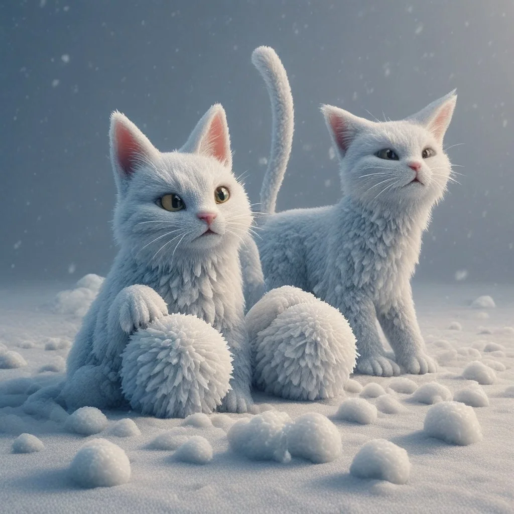 fr0stwrld, snow cat, ice ball of yarn
