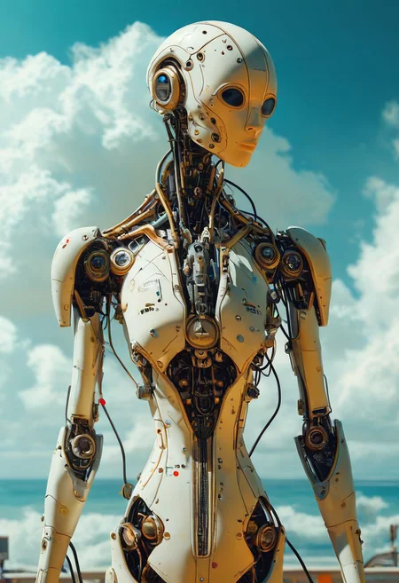 score_9, score_8_up, score_7_up, ((first person perspective)), landscape photo, tron, heaven, ascendance, god rays, light, gold, sky, advntr, underwater, alien, colorful, ((zdzislaw beksinski)),translucent,transparent,reelmech, mechanical parts, cable, wires, machinery, joints, body suit