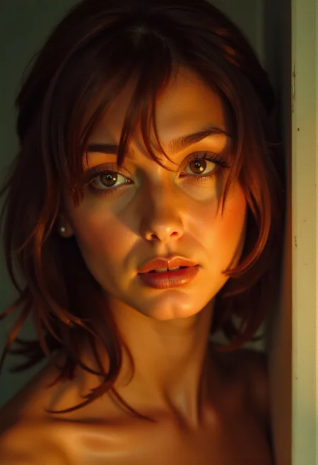 Brown hair zig-zag around her face and a look of half-surprise Like a fox caught in the headlights there was animal in her eyes, She said "oh man how can't you see I'm not the factory kind, if you don't take me out of here I'll lose my mind"