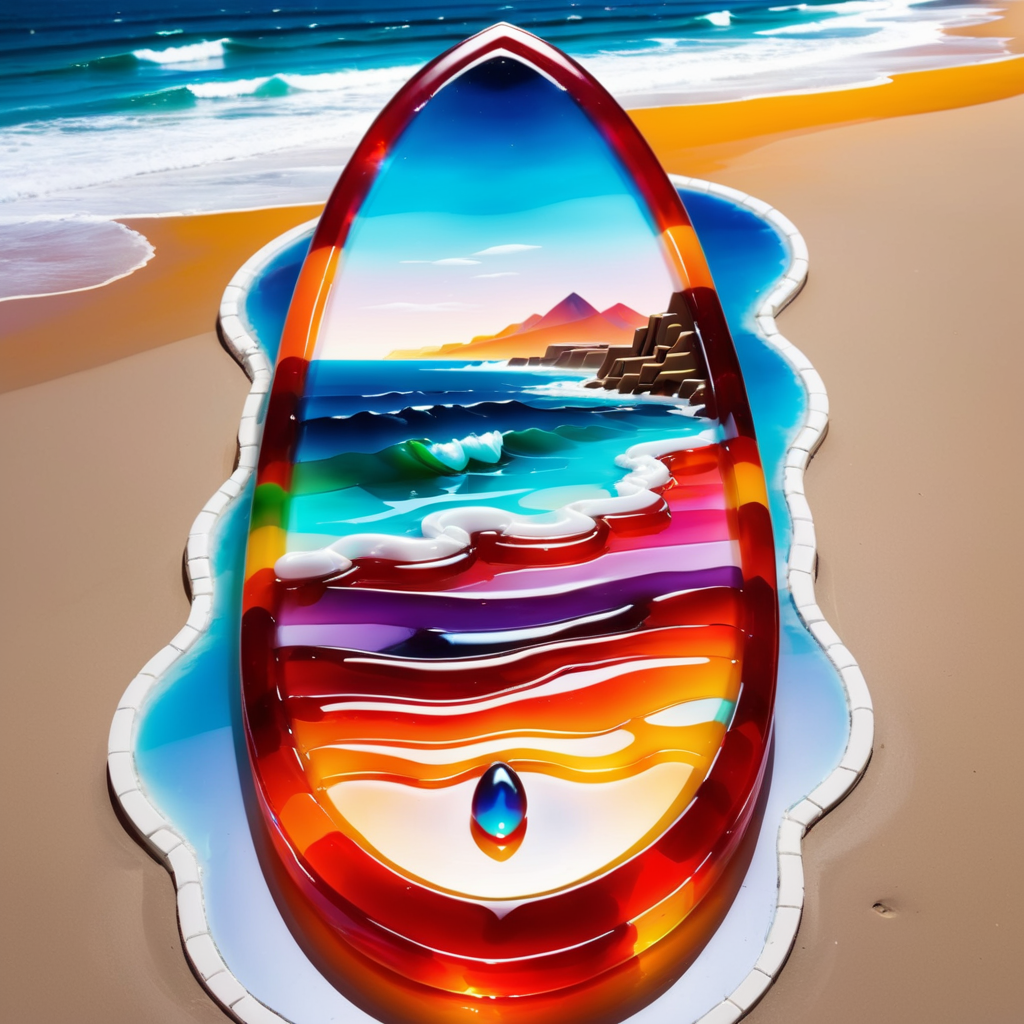 made out of Jed-Jly, <lora:JellyStyle-000007:1>, Portrait, Geometric Abstract Art, landscape of a Pothole and Wind surfboard, Haunted, Beautifully Lit, creative, cinematic perfect intricate stunning fine detail, intricate detail, professional fine composition, gorgeous