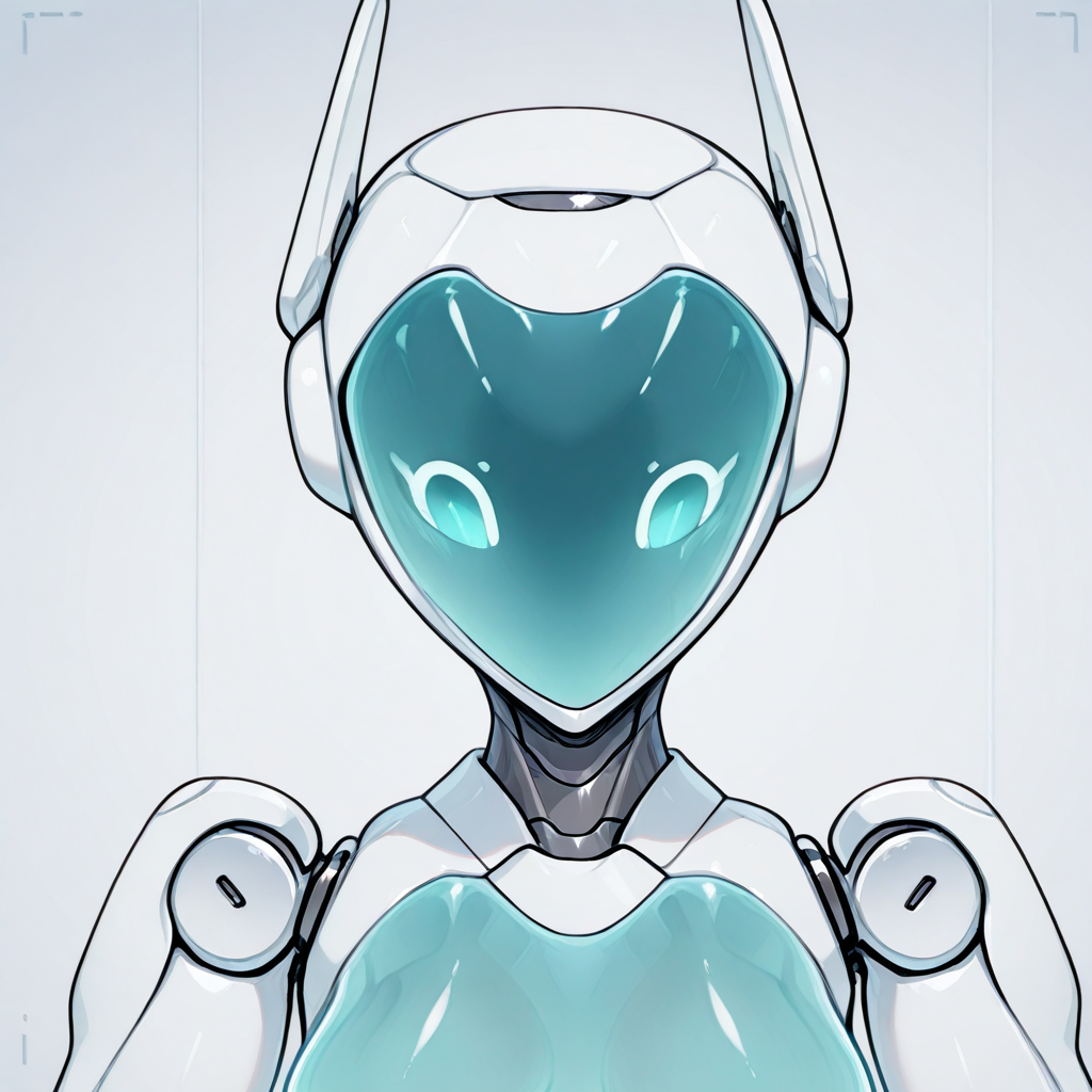 medium breasts, no mouth, translucent body, from above, eyes, robot