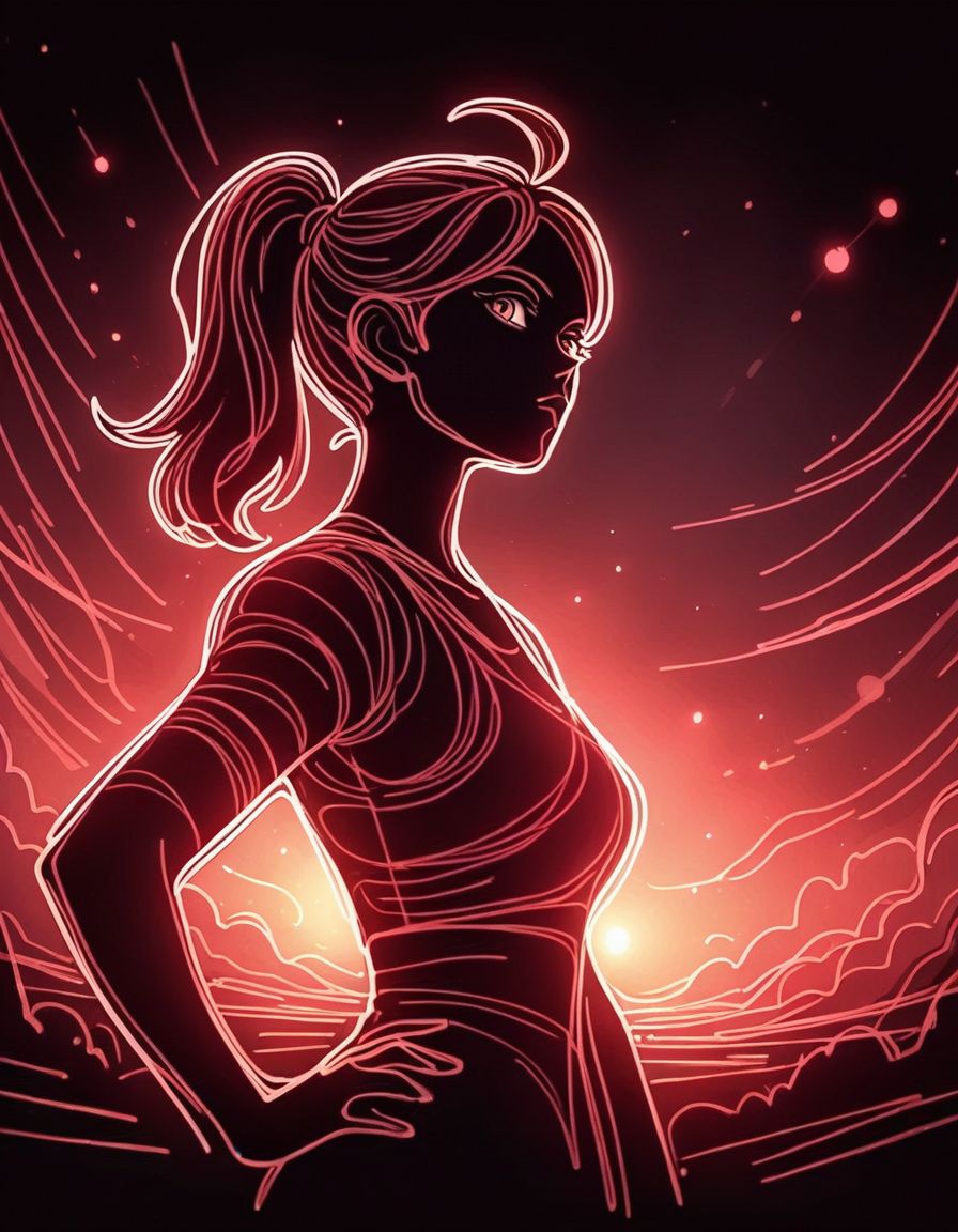 score_9,score_8_up,score_7_up, <lora:Navi_LustStrokes_PonyXL_S1:1>, pink sketch, monochrome, black theme,
1girl, medium hair, ahoge, ponytail,, looking at viewer, upper body, hand on own hip, perspective ,pointing at viewer, dynamic angle , from side , outdoors,