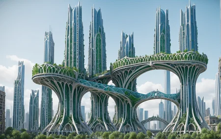 bridcity, create a futuristic city with an infinite number of bridges connecting an infinite number of skyscrapers, hde, bridges between buildings, brige's buildings, city ââlandscape, very intricate buildings, neo gothic skyscraper, very high bridge, blue and green tones, 8k masterpiece, intricate details, deep of fields <lora:Bridges-city:1> <lora:Add_Details_v1.2:1.9> <lora:jianzhu:1> <lora:AARG_aerial:1> <lora:City_Worlds_01_Effects:1> <lora:EnvyElvishArchitectureXL01:1> <lora:lora-oop.000009.TA_trained (1):1> <lora:PAseerCloudV1:1> <lora:Sci-fi_env_flux:1>