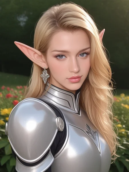 face focused, magic hour, photography, warm light, sunset, movie still, ultra detailed, portrait, BREAK
score_9, score_8_up, score_7_up, Danyelle3V4ngelista , Danyelle Evangelista,<lora:Danyelle3V4ngelista-000009-pony:1>, 1girl, solo, portrait, shiny lipgloss, lips, vintage aesthetic, elf, elf ears, white armor, diadem, solo, blush, looking at viewer, bokeh, focus, film, velvia, film grain, best quality, photograph, focus, earrings, garden